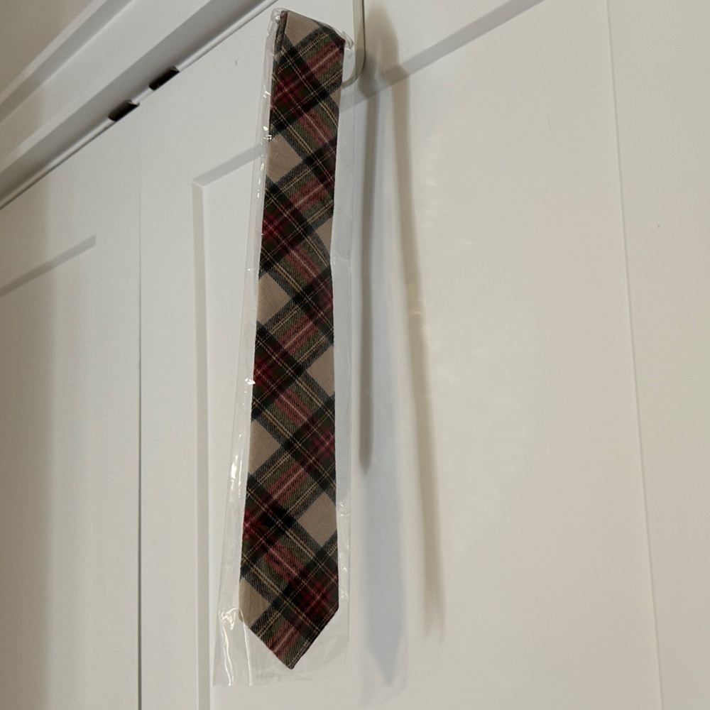 Ivy City Co Ties in Merry Holiday Plaid - Men’s Tall Skinny Tie